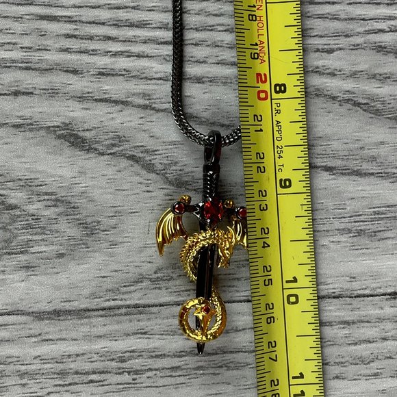 Dragon Sword Necklace Cool Dragon Pendant - Picture 6 of 6